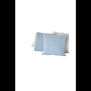 Home Reflections 2-Pack Ribbed Velvet 18x18 Dec Pillow Blue